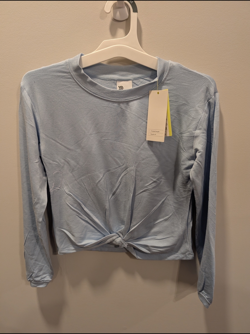 all in motion Light Blue Twist-Front Long Sleeve Top